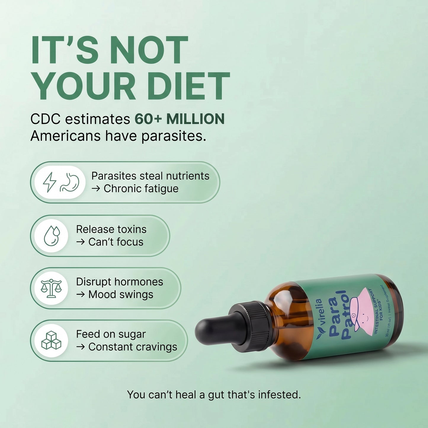 Virelia™ – Black Walnut Wormwood Clove Parasite Cleanse
