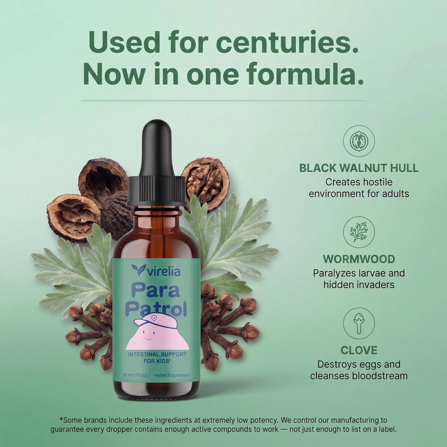 Virelia™ – Black Walnut Wormwood Clove Parasite Cleanse