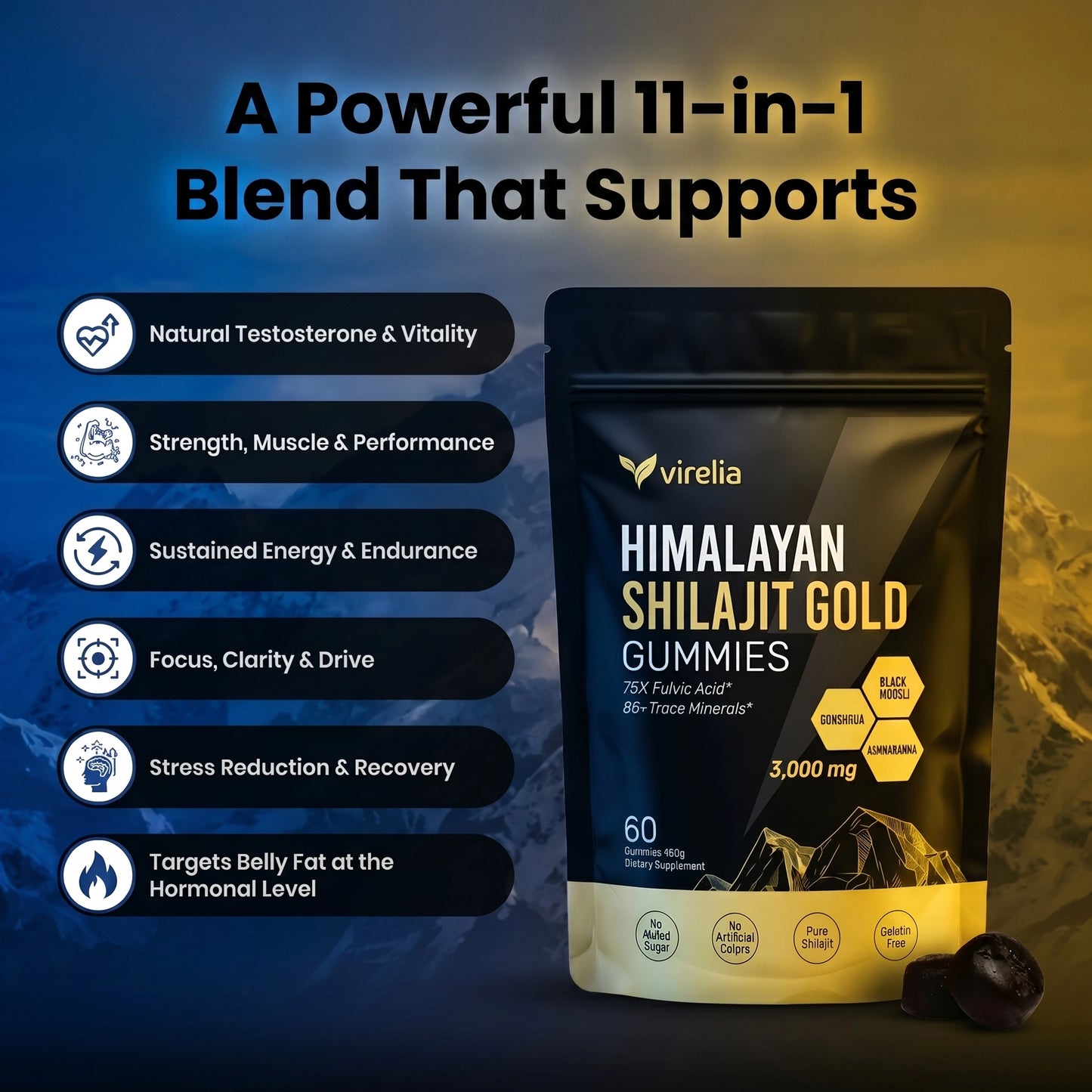 Virelia™ Himalayan Natural Shilajit Gummies