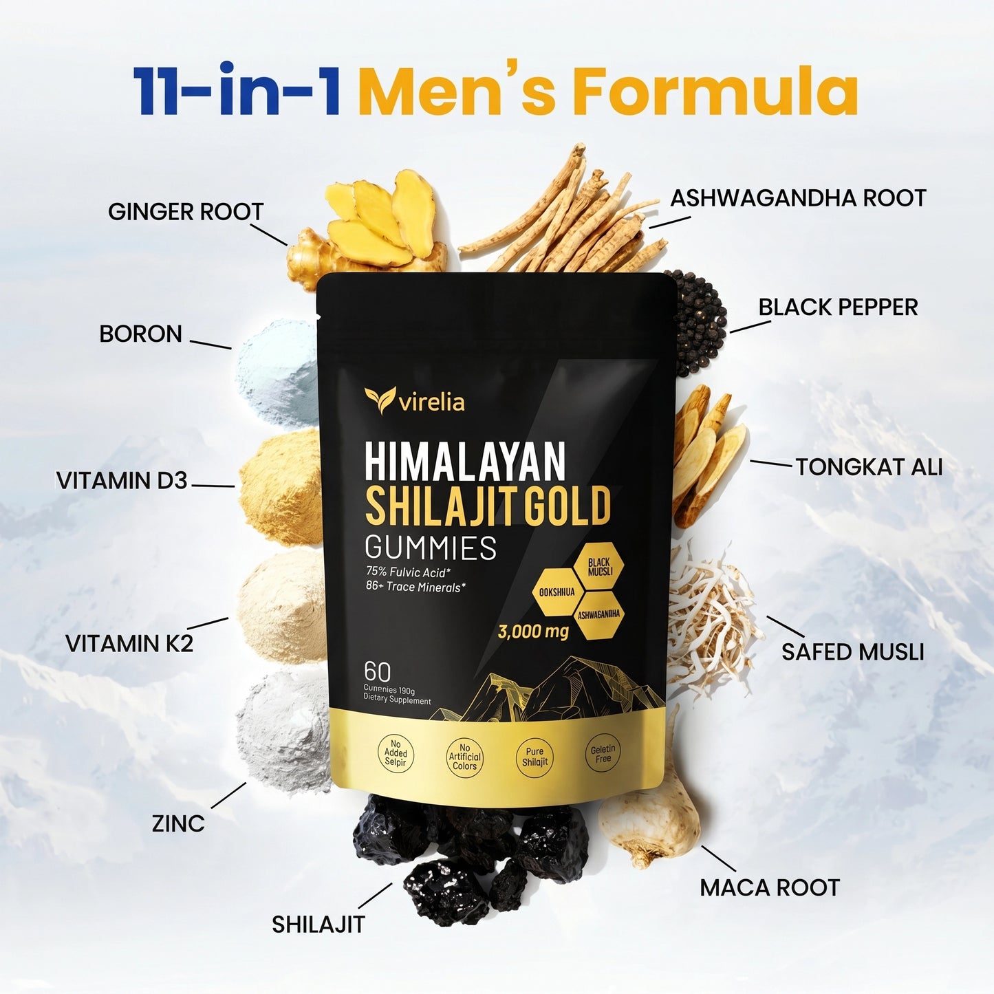 Virelia™ Himalayan Natural Shilajit Gummies