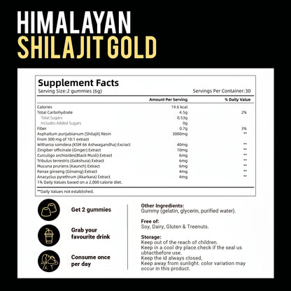 Virelia™ Himalayan Natural Shilajit Gummies