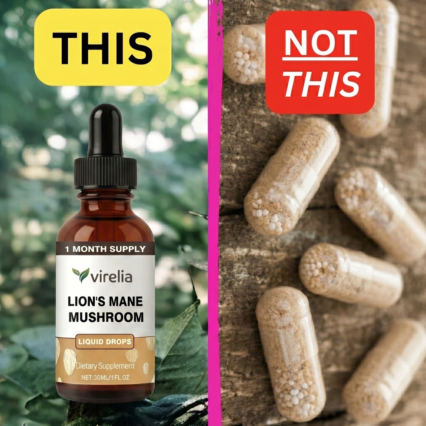 Virelia™ Lion's Mane Mushroom Liquid Drops