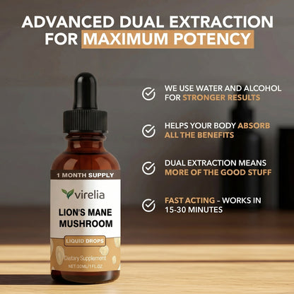 Virelia™ Lion's Mane Mushroom Liquid Drops