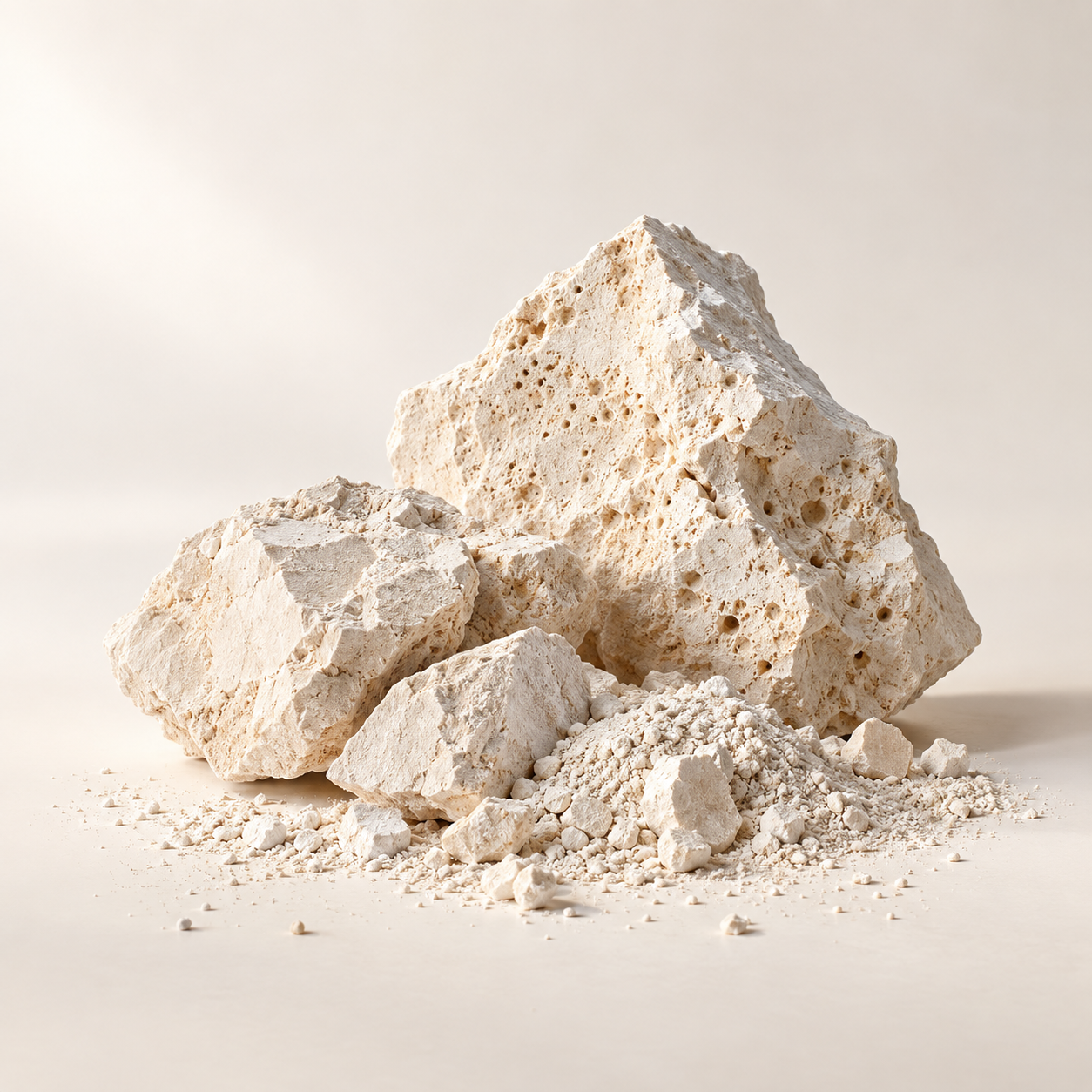 Calcium mineral stones and powder